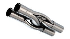 Borla Universal Hydroformed Switchfire X-Pipe 3in ID 3in OD Outlets W/ Notches