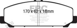 EBC 06-07 Infiniti QX56 5.6 (Akebono) Greenstuff Front Brake Pads