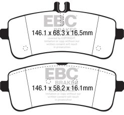 EBC 2015+ Mercedes-Benz C63 S AMG (W205) 4.0L Twin Turbo Redstuff Rear Brake Pads
