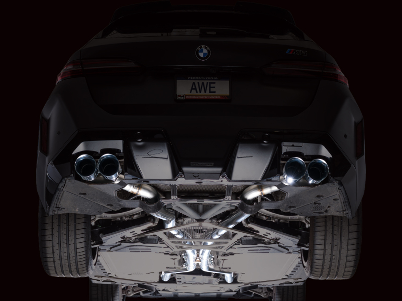AWE Tuning BMW G90/G99 M5 Track Edition Cat-Back Exhaust - Chrome Silver Tips - Image 19