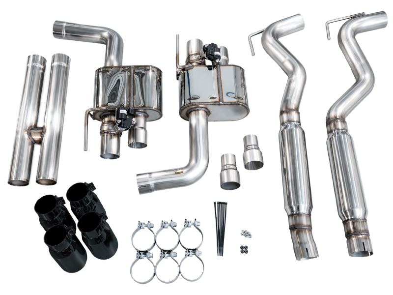 AWE Tuning 18-23 S550 Mustang GT SwitchPath Exhaust - Diamond Black Tips - Image 12