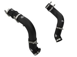 aFe BladeRunner 3in & 3-1/2in AL Hot and Cold Charge Pipe Kit Black RAM Diesel Trucks 25-26 L6-6.7L