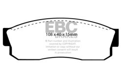 Alternative view of EBC 83-86 Nissan Pulsar 1.5 Turbo Yellowstuff Front Brake Pads