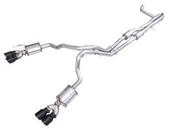 Alternative view of AWE 2021+ Chevy Tahoe/GM Yukon 6.2L 0FG Edition Cat Back Exhaust - Quad Diamond Black Tips