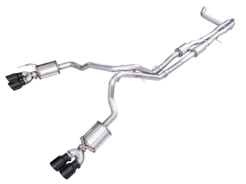 AWE 2021+ Chevy Tahoe/GM Yukon 6.2L 0FG Edition Cat Back Exhaust - Quad Diamond Black Tips - Image 2