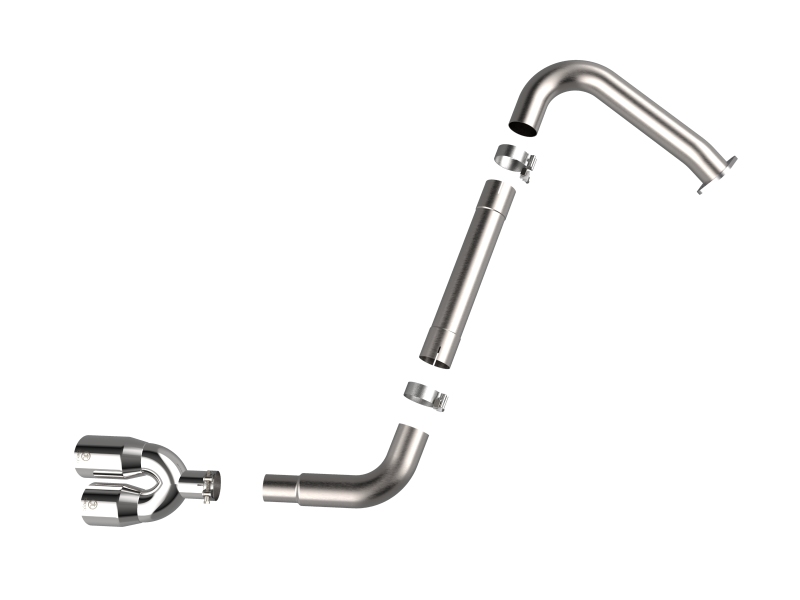 aFe Takeda Axle-Back Exhaust System Hyundai Elantra N Line 21-25 L4-1.6L- Polished Tip - Image 2