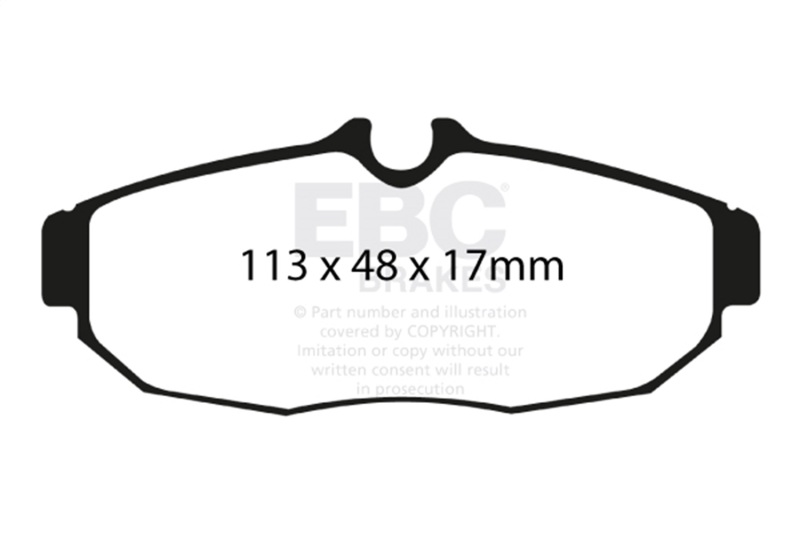 EBC 05-10 Ford Mustang 4.0 Yellowstuff Rear Brake Pads - Image 2