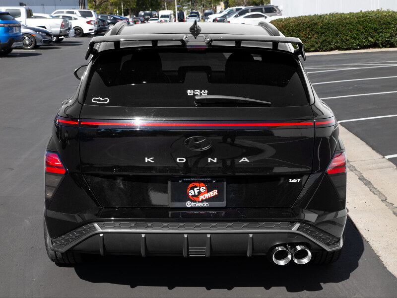 aFe Takeda 2-1/2in 304 Stainless Steel Axle-Back Exhaust w/ Polished Tip Hyundai Kona 24-26 L4-1.6L - Image 3