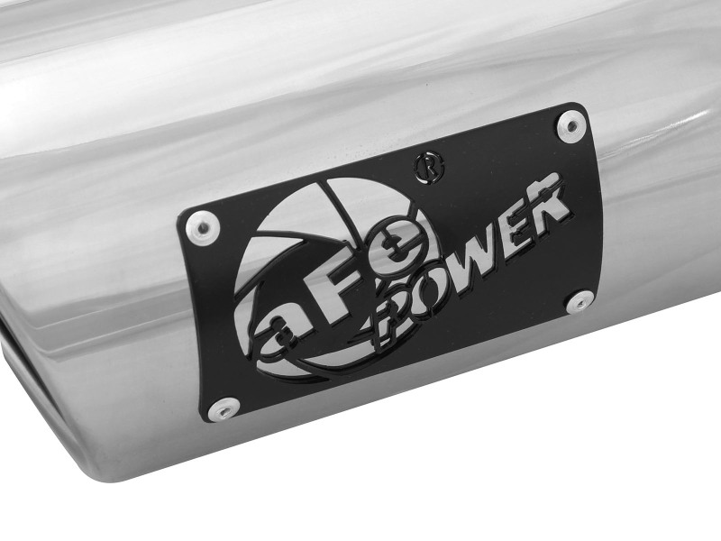aFe MACH Force-Xp Universal Exhaust Tip 3-1/2Inlet x 4-1/2IN Outlet x 12IN L Polished Left Side Exit - Image 5