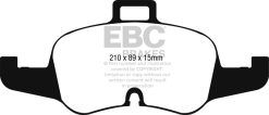 Alternative view of EBC 16-17 Audi TT Yellowstuff Front Brake Pads