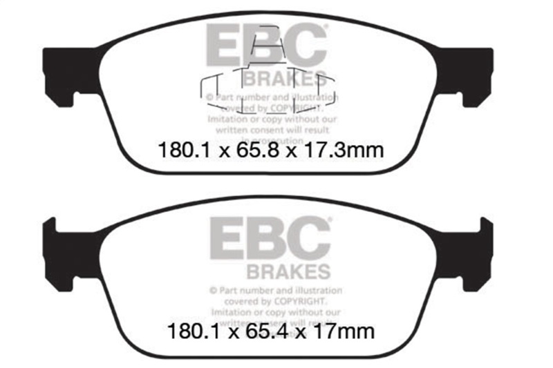 EBC 12+ Ford Focus 2.0 Turbo ST Redstuff Front Brake Pads - Image 2