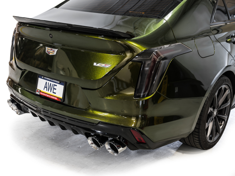 AWE Tuning 2021+ Cadillac CT4-V Blackwing SwitchPath Exhaust - Chrome Silver Tips - Image 6