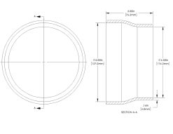 Alternative view of aFe POWER Universal Products Coupler Kit (5 x 4-1/2)in ID x 3in L - Black