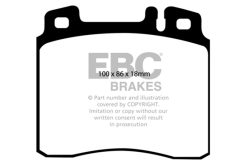 Alternative view of EBC 98-99 Mercedes-Benz CL500 5.0 Yellowstuff Front Brake Pads