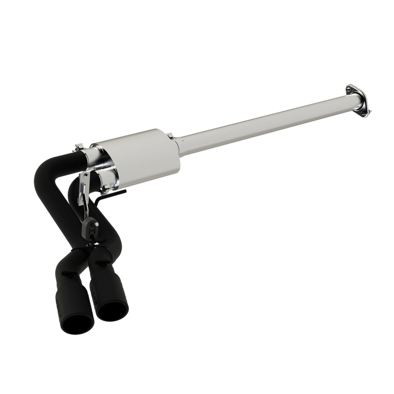 MBRP 15-16 Ford F-150 2.7L/3.5L/5.0L 3in Cat Back Single Side Pre-Axle Dual Exit Black Coated - Image 2