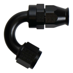 DeatschWerks 8AN Female Flare Swivel (Incl Ferule/Olive) 150-degree Hose End PTFE