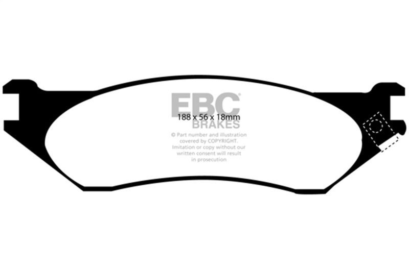 EBC 04-06 Dodge Durango 3.7 Yellowstuff Front Brake Pads - Image 2