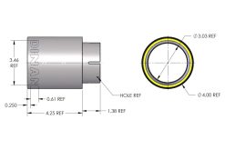 Dinan Double-Walled 4in Clamp-On Exhaust Tip - Polished - 4in Outlet / 3in Inlet