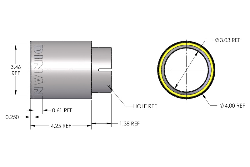 Dinan Double-Walled 4in Clamp-On Exhaust Tip - Polished - 4in Outlet / 3in Inlet