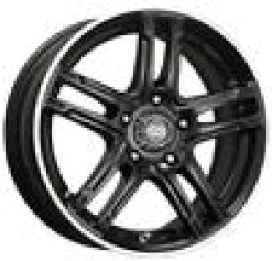 Alternative view of Enkei FD-05 18x7.5 5x100 53mm Offset 72.6 Bore Dia Black Machined Wheel