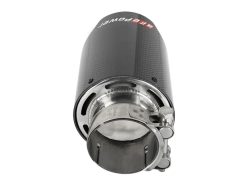 aFe MACH Force-Xp 409 SS Clamp-On Exhaust Tip 2.5in. Inlet / 4in. Outlet / 7in. L - Carbon - Image 4