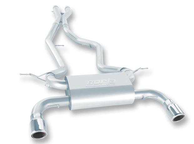 Borla 03-09 Mazda RX-8 1.3L Single Round Rolled Angle-Cut Cat-Back Exhaust - Image 5