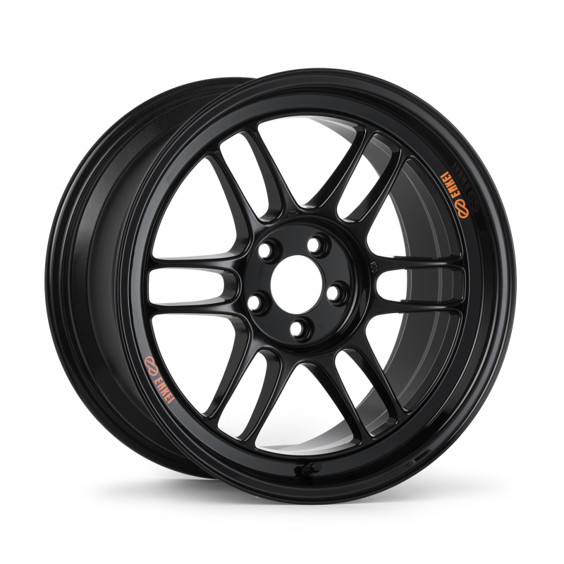 Enkei RPF1 15x8 4x100 28mm Offset F1 Gloss Black Wheel