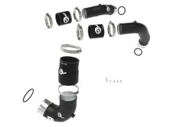 Alternative view of aFe BladeRunner 2-1/4in & 3in Aluminum Hot and Cold Charge Pipe Kit Black RAM 1500 RHO 25-27 L6-3.0L