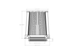 aFe Momentum Intake Replacement Air Filter w/ D2 Dura-Dry Media 5in Fx8in Bx7in Tx9in H - Image 6