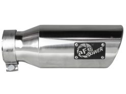 Alternative view of aFe MACH Force-Xp 304 Stainless Steel Clamp-on Exhaust Tip Polished 3in Inletx4-1/2in Outletx12in L