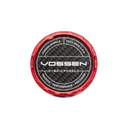 Vossen HF Carbon Billet Sport Cap 2.0 - Large (VHFL) - Transparent Red - Twill Weave (Gloss)