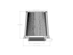 aFe Momentum Intake Replacement Filter w D2 Dura-Dry Media 5in F X (9x7)in B X (7-1/4x5)in T X 9in H - Image 6