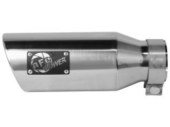 Alternative view of aFe MACH Force-Xp 304 Stainless Steel Clamp-on Exhaust Tip Polished 3in Inletx4-1/2in Outletx12in L