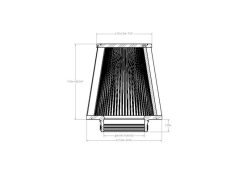 aFe Magnum FORCE Intake Rplacmnt Filter D2 Dura-Dry 4in Fx(9x7-1/2)in Bx(6-3/4x5-1/2)in Tx7-1/2in H - Image 6