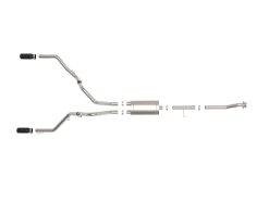 Alternative view of aFe 21-26 Ford F150 Tremor Vulcan Series 3IN 304SS Cat-Back Exhaust Dual Rear Exit w/Black Tip
